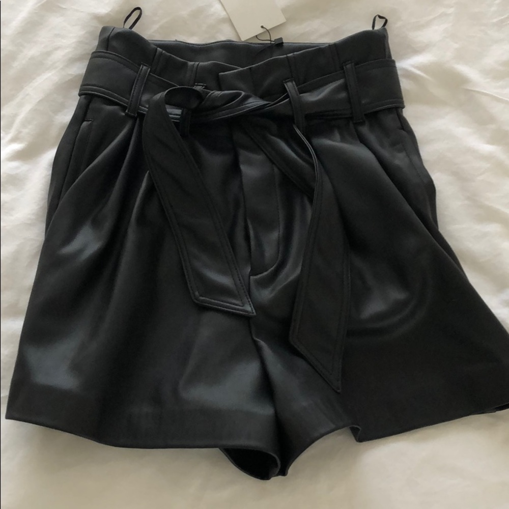 Zara faux leather shorts
